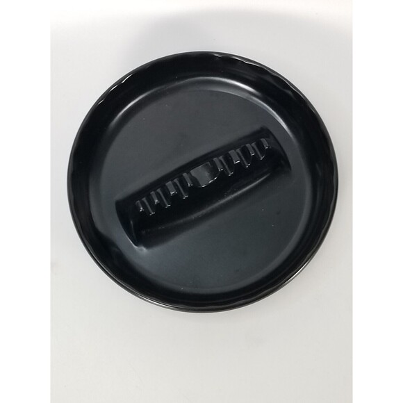 VINTAGE Ashtray Round Melamine Black Ges-Line 341 Cigar Cigarette Classic - Picture 1 of 5